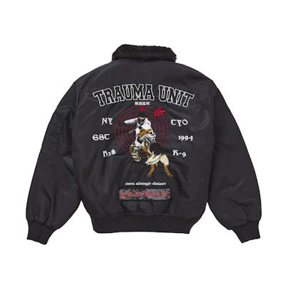 Supreme AOI Nylon Bomber Jacket Black