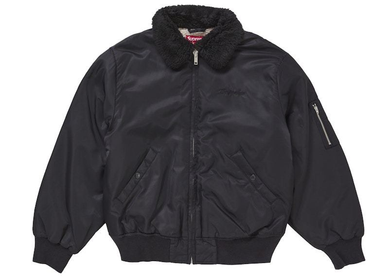 Supreme AOI Nylon Bomber Jacket Black 圖 3