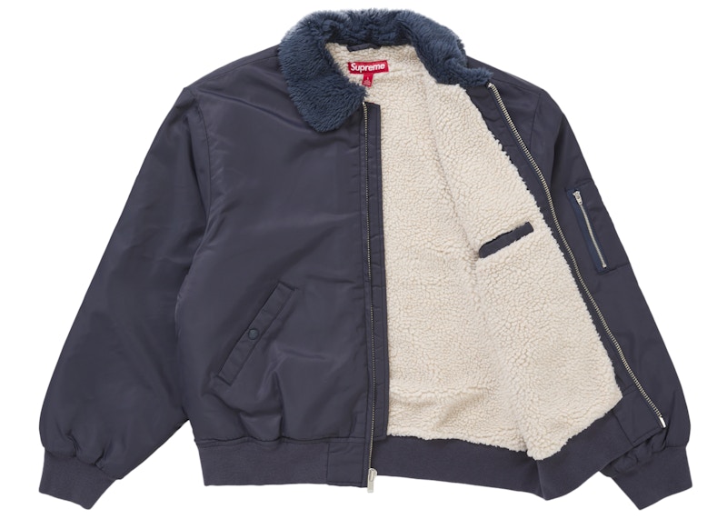 Order Supreme AOI 海军蓝尼龙飞行夹克