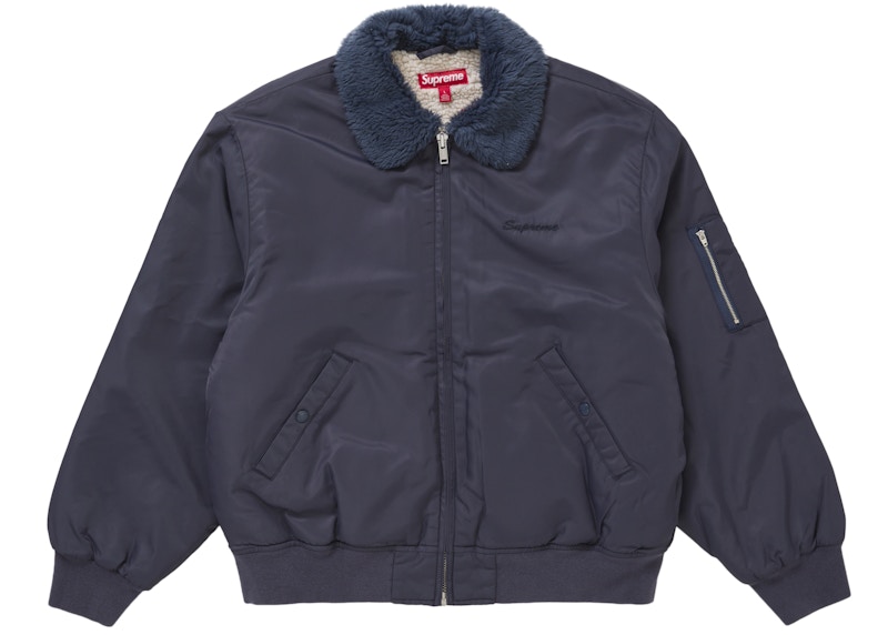 Lookbook Supreme AOI 海军蓝尼龙飞行夹克