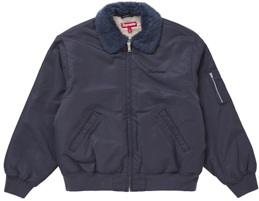 Supreme AOI Nylon Bomber Jacket Navy Jaket Bomber Nylon Navy. Lookbook Supreme AOI Nylon Bomber Jacket Navy Jaket Bomber Nylon Navy.