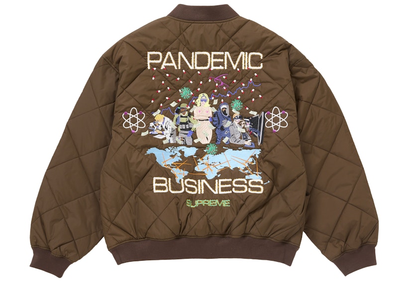 Supreme AOI Quilted Work Jacket Brown