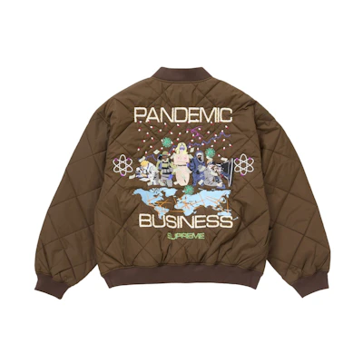 Supreme AOI Quilted Work Jacket Brown