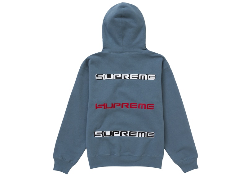 Supreme AOI Stacked Hooded Sweatshirt Slate