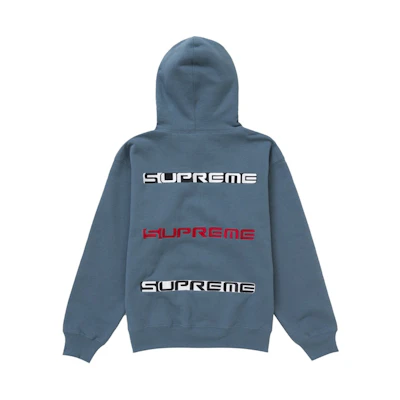 Supreme AOI Stacked Hooded Sweatshirt Slate
