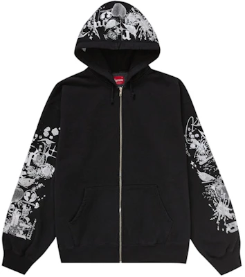 Supreme AOI Zip Up Hooded Sweatshirt Black Buy Supreme AOI Zip Up Hooded Sweatshirt Black