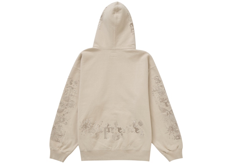 Supreme AOI Zip Up Hooded Sweatshirt Natural 圖 2