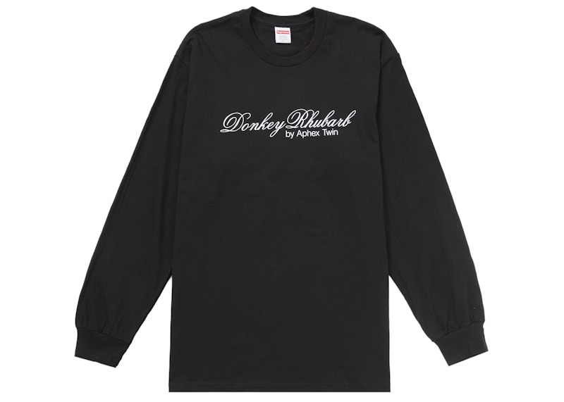 Order Supreme Aphex Twin Donkey Rhubarb 長袖T恤 黑色