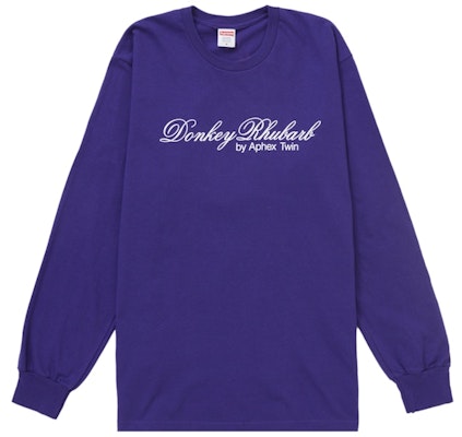 Supreme Aphex Twin Donkey Rhubarb L/S Tee Ungu Order Supreme Aphex Twin Donkey Rhubarb L/S Tee Ungu