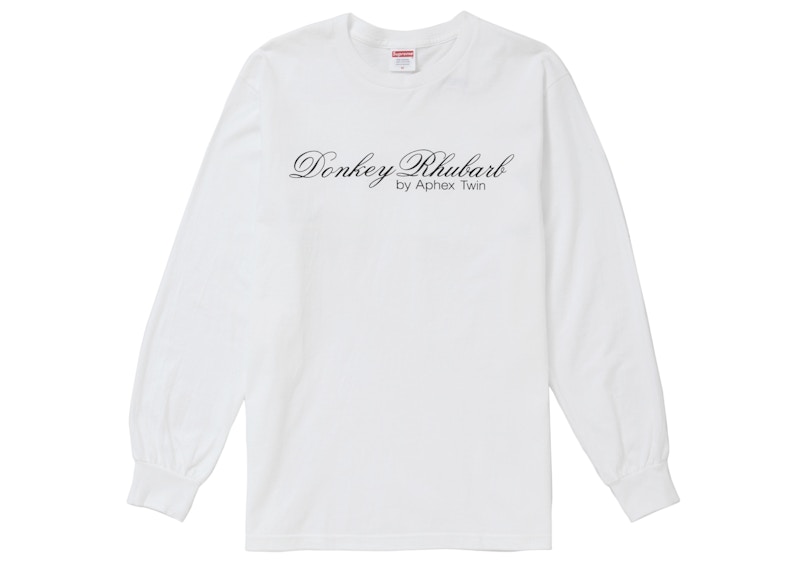 Order Supreme Aphex Twin Donkey Rhubarb 长袖T恤 白色