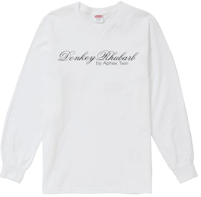 Supreme Aphex Twin Donkey Rhubarb 长袖T恤 白色 Order Supreme Aphex Twin Donkey Rhubarb 长袖T恤 白色