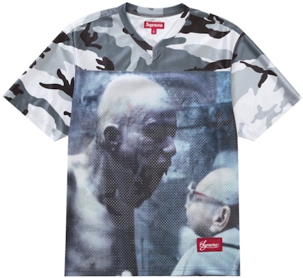 Supreme Aphex Twin Football Jersey Snow Camo Buy Supreme Aphex Twin Football Jersey Snow Camo