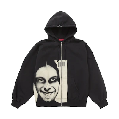 Supreme Aphex Twin Zip Up Hooded Sweatshirt Black
