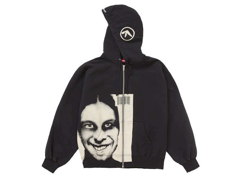 Supreme Aphex Twin Zip Up Hooded Sweatshirt Black 圖 2
