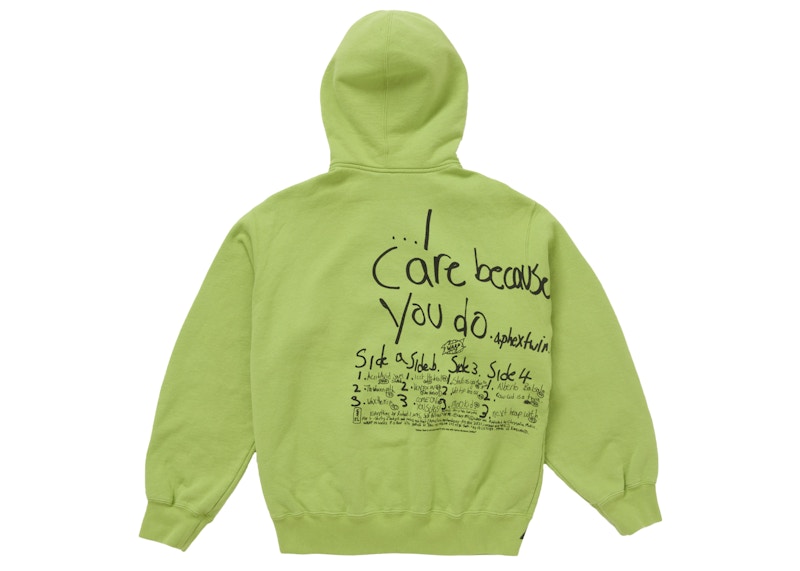 Supreme Aphex Twin Zip Up Hooded Sweatshirt Lime 圖 3