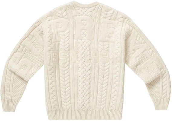 Supreme cable 2025 knit cardigan