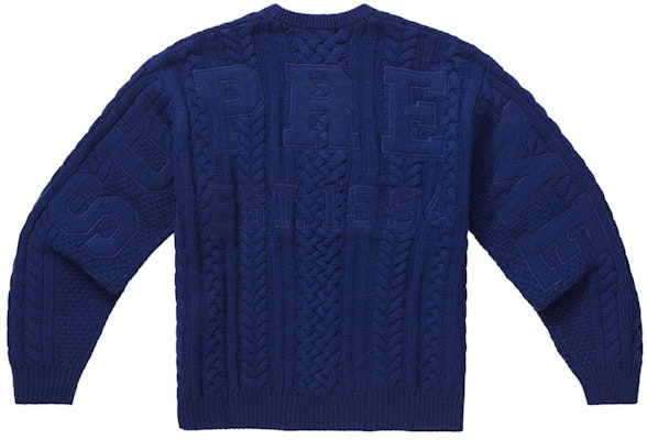 Supreme 海军蓝绳编针织毛衣 Order Supreme 海军蓝绳编针织毛衣