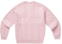Order Supreme Appliqué Cable Knit Sweater Pink
