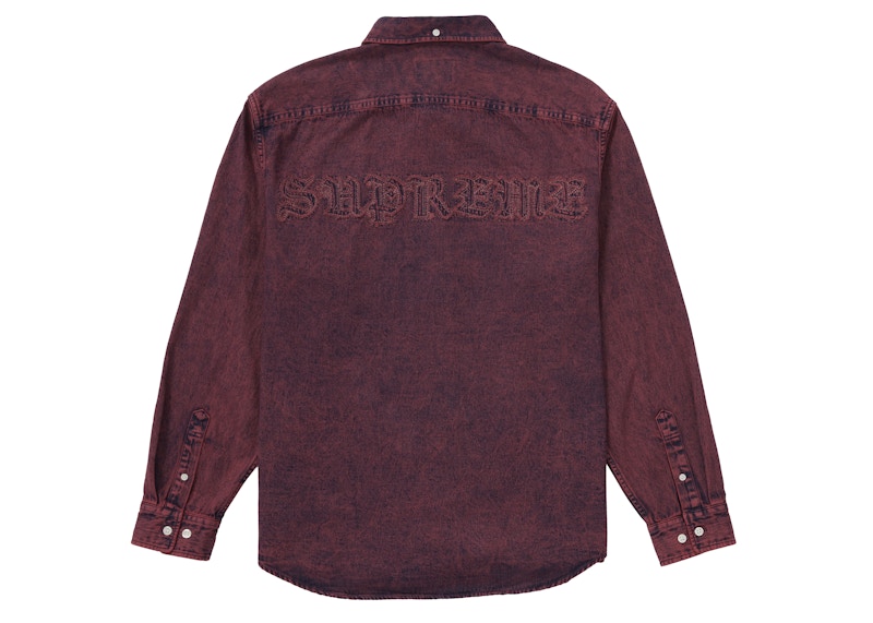 Supreme Appliqué Denim Shirt Purple