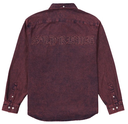 Supreme Appliqué Denim Shirt Purple Buy Supreme Appliqué Denim Shirt Purple