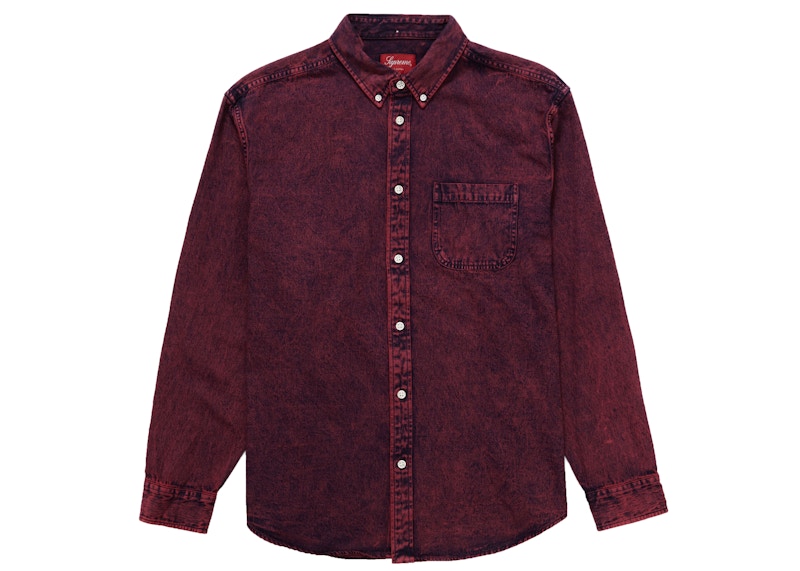 Order Supreme Appliqué Denim Shirt Purple