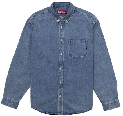 Supreme Applique Denim Shirt Indigo Buy Supreme Applique Denim Shirt Indigo