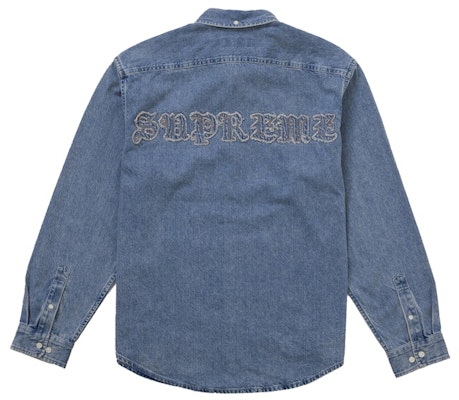 Supreme Applique Denim Shirt Indigo Order Supreme Applique Denim Shirt Indigo