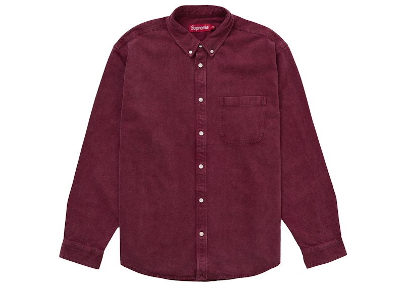 Supreme Applique Denim Shirt Red