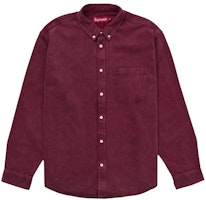 Supreme Applique Denim Shirt Red Supreme Applique Denim Shirt Red