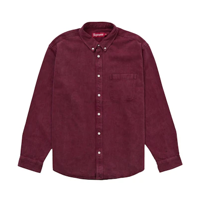Supreme Applique Denim Shirt Red