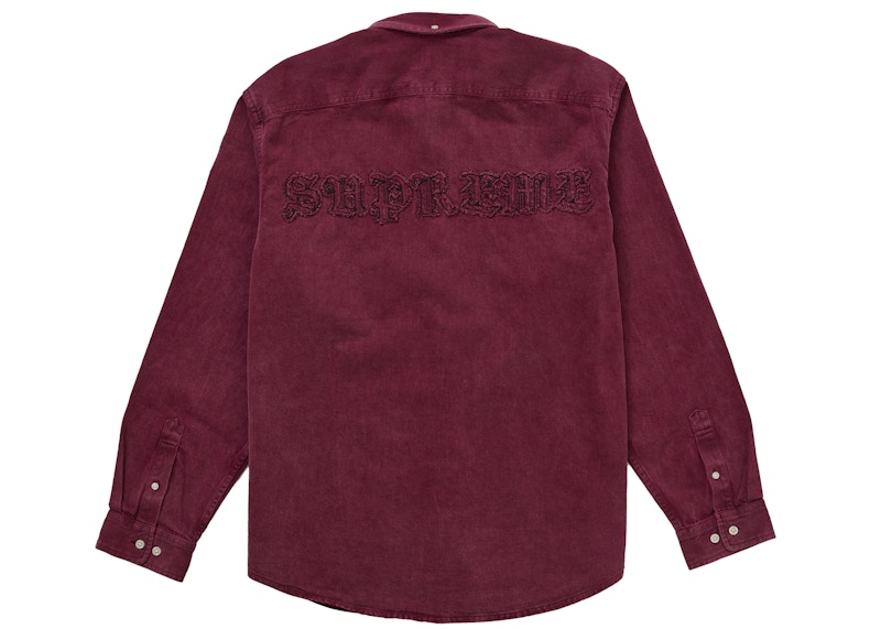 Order Supreme Baju Denim Applique Merah