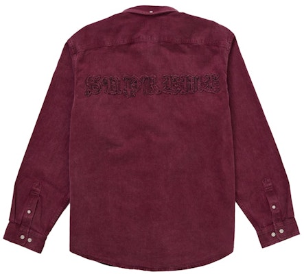 Supreme Applique Denim Shirt Red Order Supreme Applique Denim Shirt Red