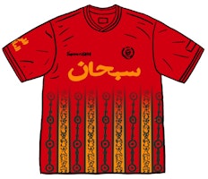Supreme Arabic Logo Soccer Jersey Red Supreme Arabic Logo Soccer Jersey Red