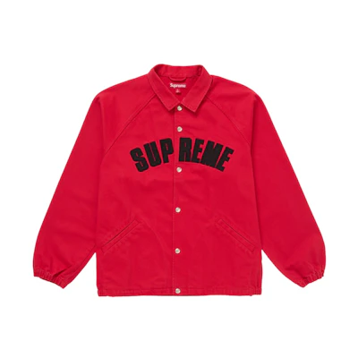 Supreme Arc Denim Coaches Jacket (SS25) Red