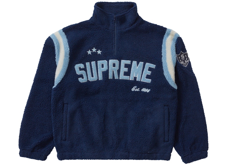 Supreme Arc Half Zip Fleece Pullover Navy