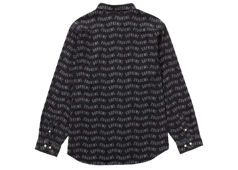 Supreme Arc Jacquard Denim Shirt Black 圖 2