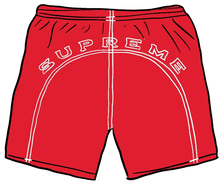 supreme-arc-logo-water-short-ss-20-red