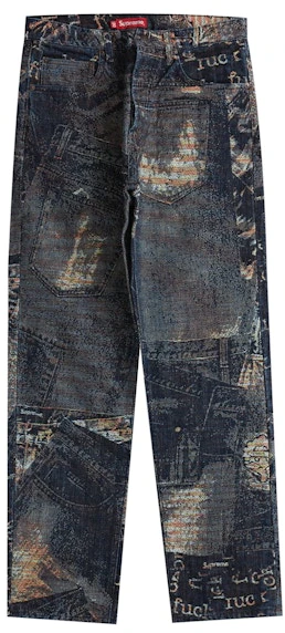 supreme-archive-denim-jacquard-regular-jean-blue