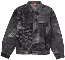 Supreme Archive Denim Jacquard Trucker Jacket Black Supreme Archive Denim Jacquard Trucker Jacket Black