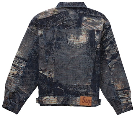 Supreme Archive Denim Jacquard Trucker Jacket Blue Order Supreme Archive Denim Jacquard Trucker Jacket Blue