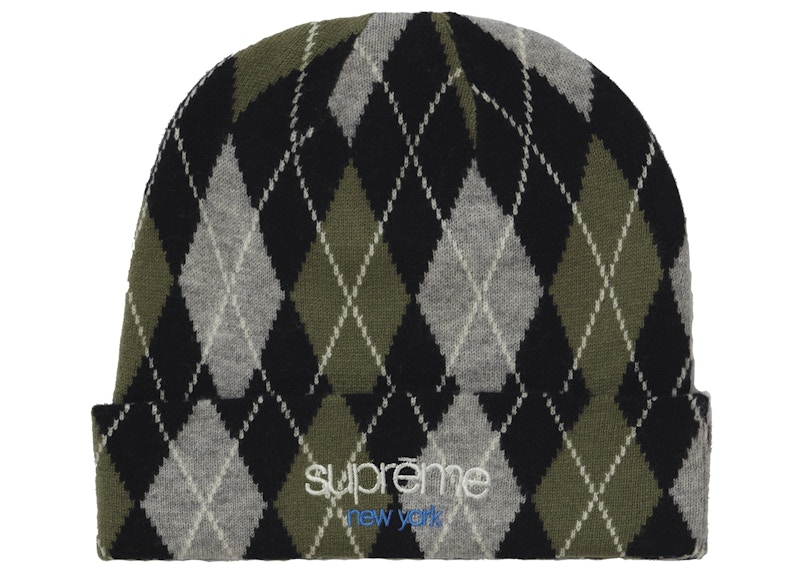 Supreme Argyle Cashmere Beanie Black