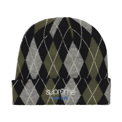 Supreme Argyle Cashmere Beanie Black