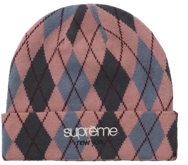 supreme-argyle-cashmere-beanie-dusty-magenta