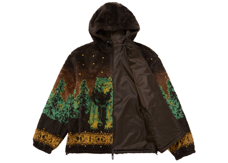 Order Supreme b.b. Simon 雙面連帽法蘭絨外套 棕色