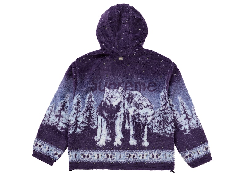 Supreme b.b. Simon Reversible Hooded Fleece Jacket Purple 圖 3