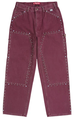 Supreme b.b. Simon Studded Double Knee Painter Pant Burgundy Buy Supreme b.b. Simon Studded Double Knee Painter Pant Burgundy
