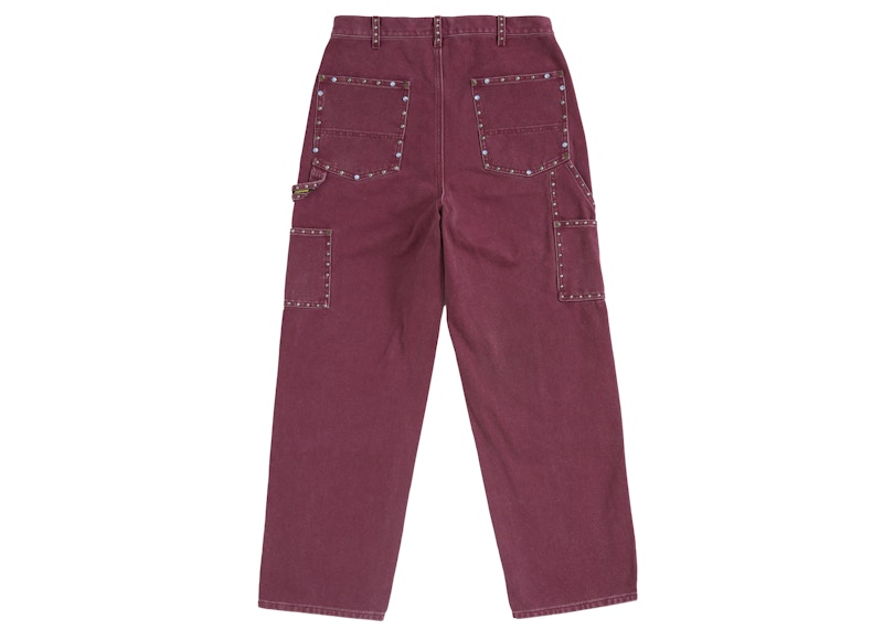 Supreme b.b. Simon Studded Double Knee Painter Pant Burgundy 圖 2
