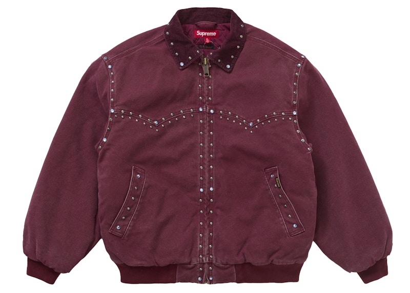 Supreme b.b. Simon Studded Work Jacket Burgundy