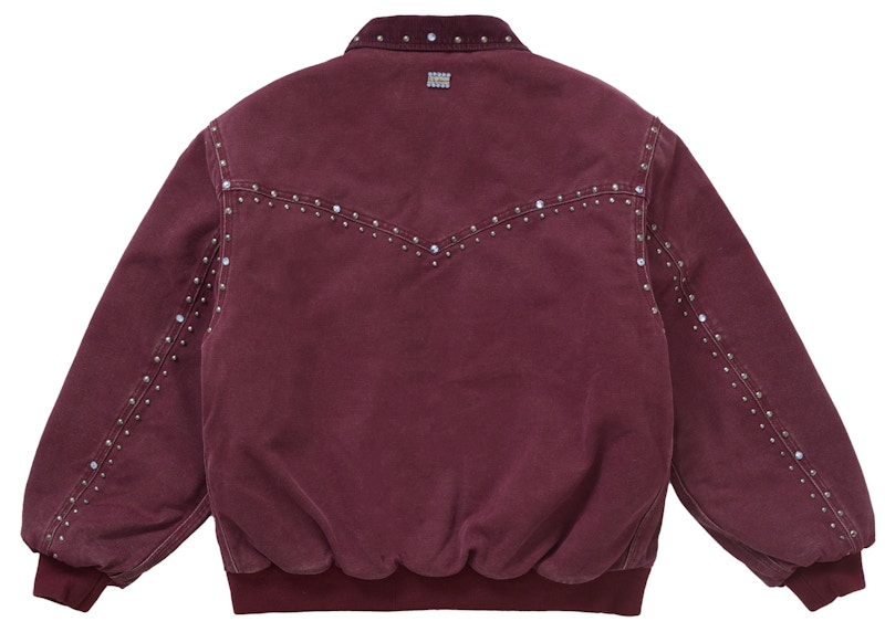 Order Supreme b.b. Simon 鉚釘工裝外套 酒紅色