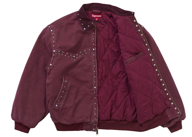 Lookbook Supreme b.b. Simon 鉚釘工裝外套 酒紅色